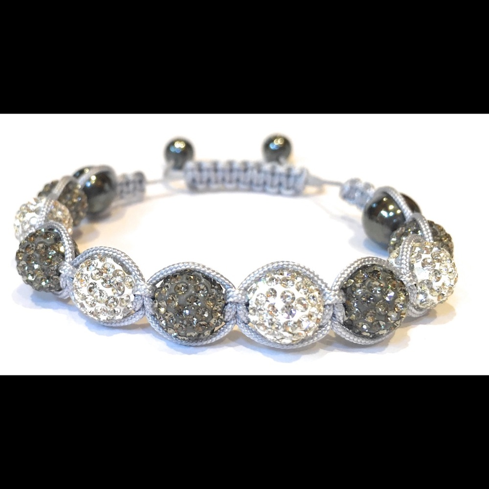 Crystal Clay Bead Bracelet